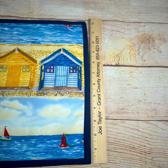 Four Handmade Placemats Lighthouses Nautical Beach Shacks - MULTICOLORED - Picture 5 of 6